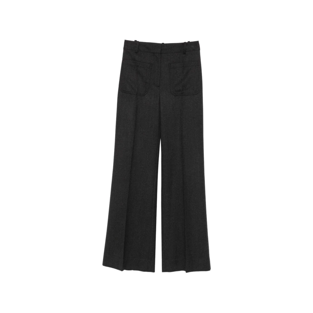 Victoria Beckham , Wide Trousers, Female, Black, 2XS, Wide Trousers