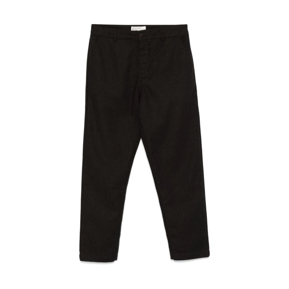 Universal Works Donkergroene Herringbone Chino Broek Green Heren