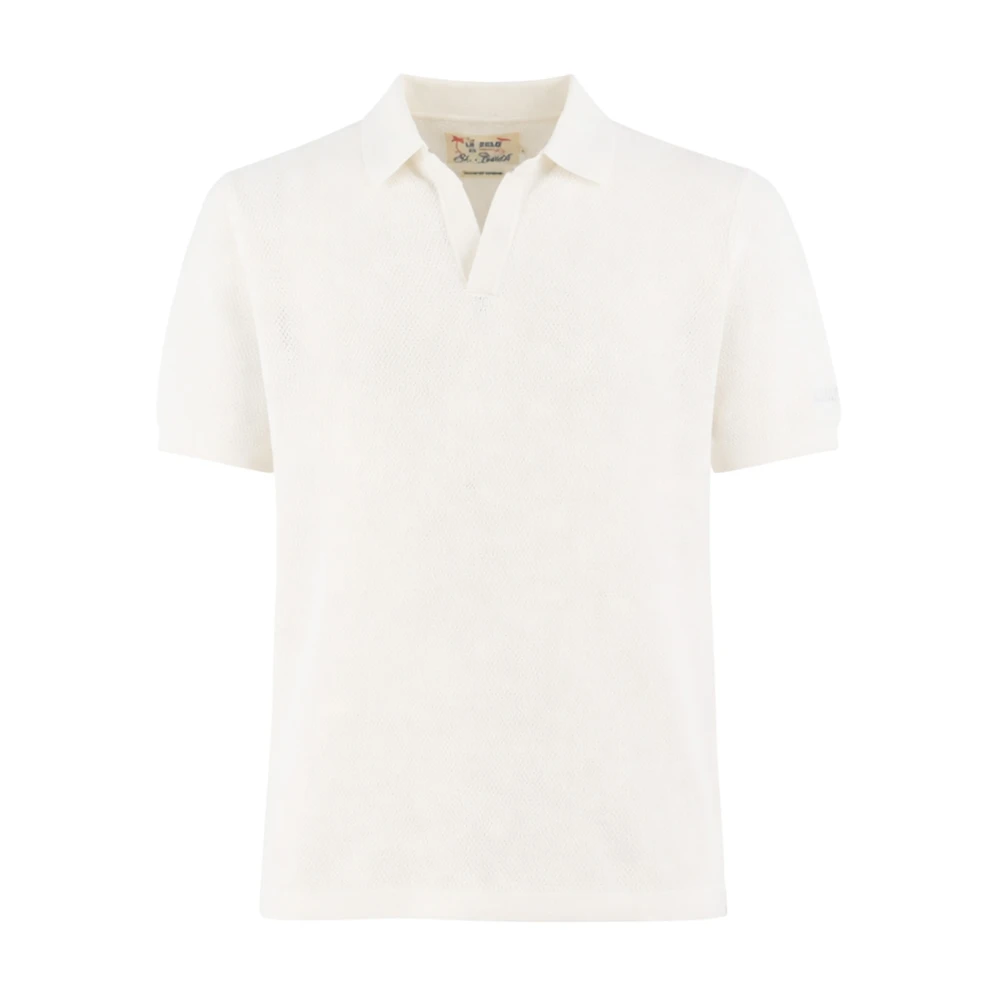 Mc2 Saint Barth White Polo Shirts, Male, L, Polo Shirt