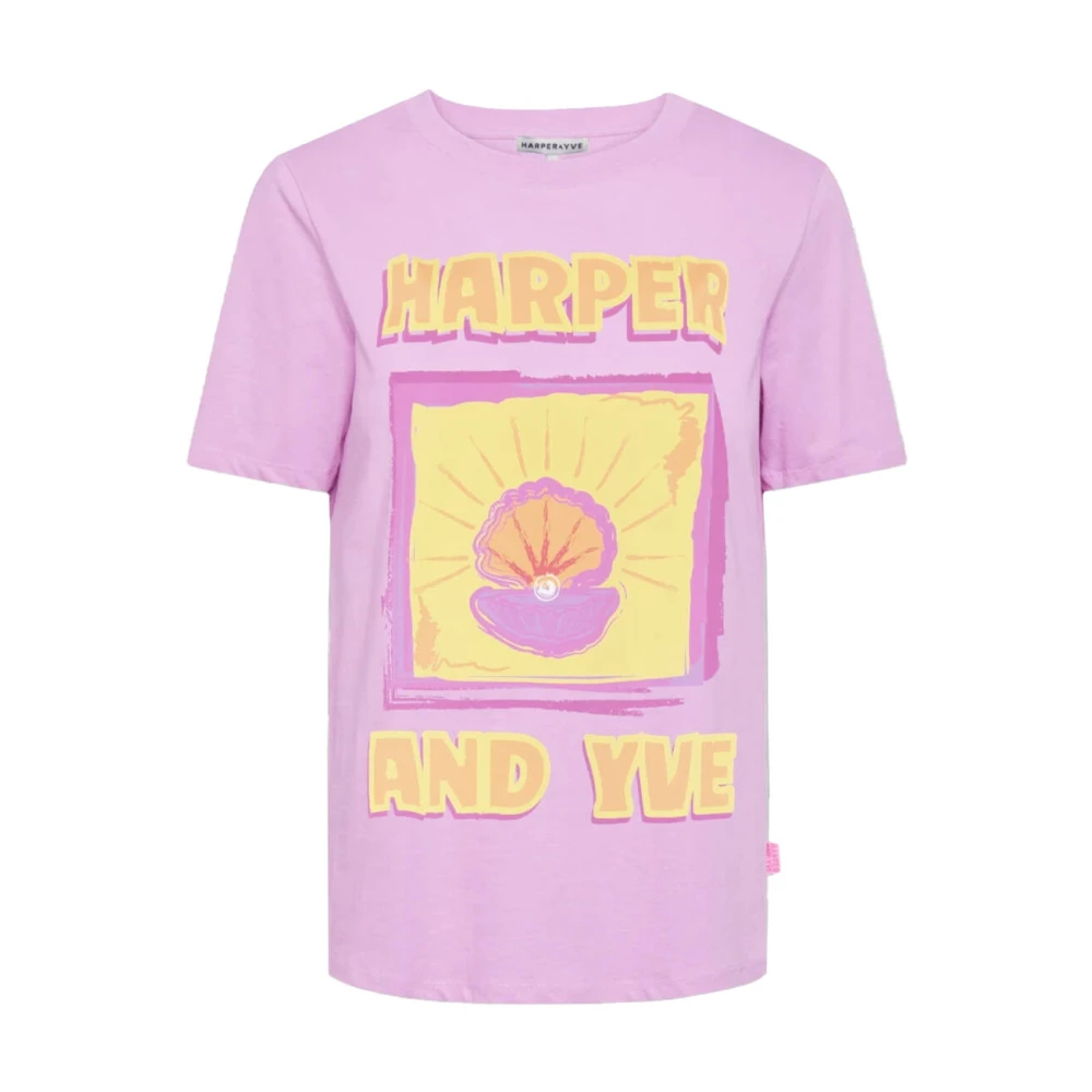 Harper & Yve Shell T-shirt voor casual look Purple Dames
