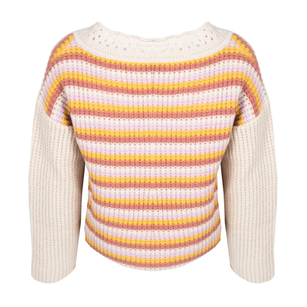 pinko Kleurrijke Kant Stijl Trui Multicolor Dames