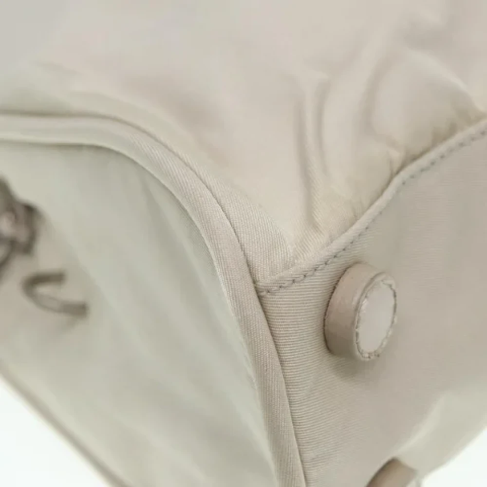Prada Vintage Pre-owned Canvas prada-bags Beige Dames