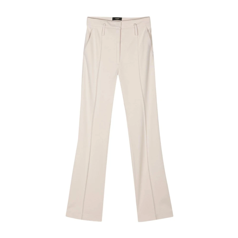 Seventy Stijlvolle Wijde Broeken Beige Dames