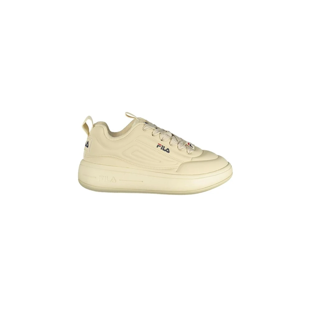 Fila Women's Beige Sneakers, 7 Uk, Polyester Athletic Trainers With Breathable Mesh