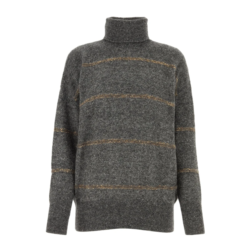 BRUNELLO CUCINELLI Stijlvolle Gebreide Trui Gray Dames