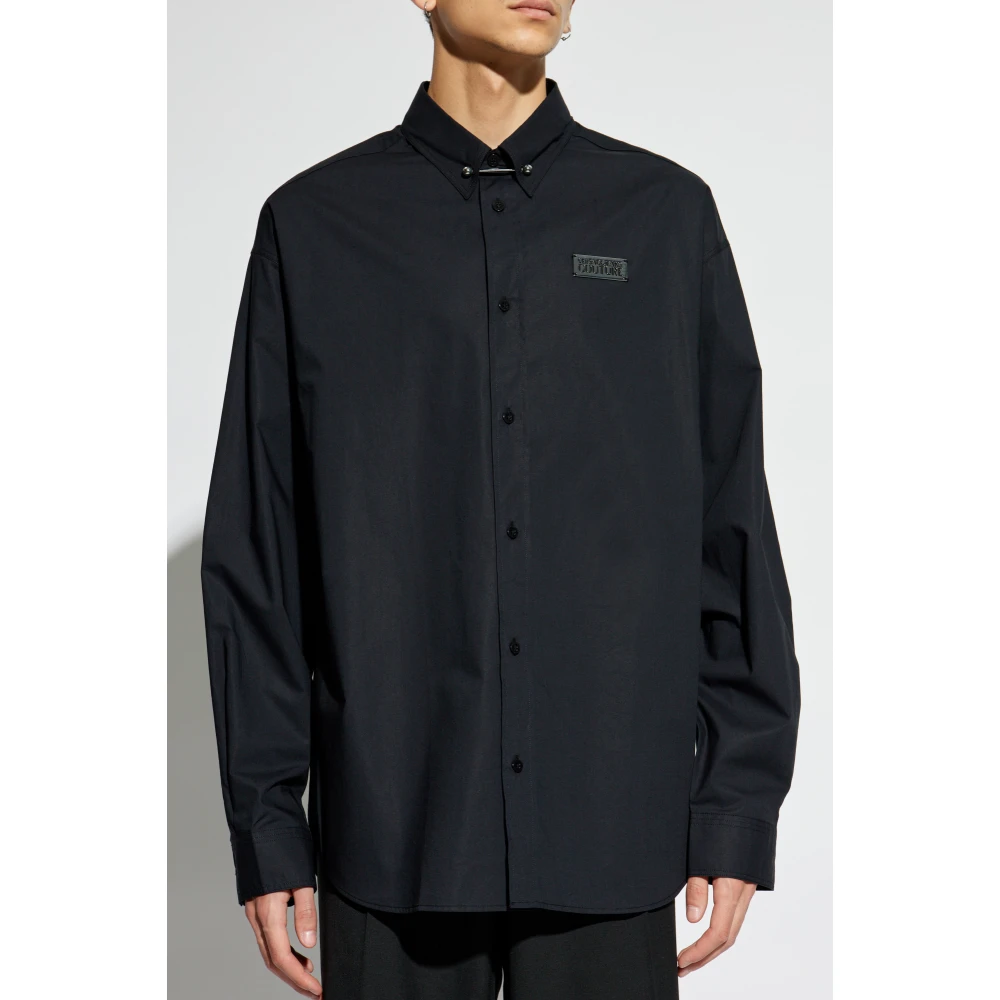Versace Jeans Couture Shirt met logo Black Heren