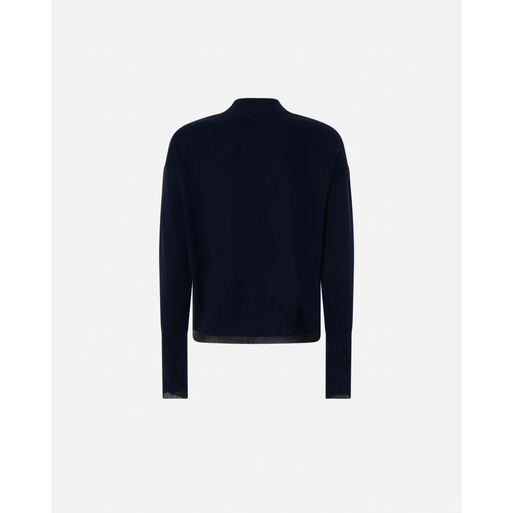 pinko Kasjmier Lurex Trui Blue Dames