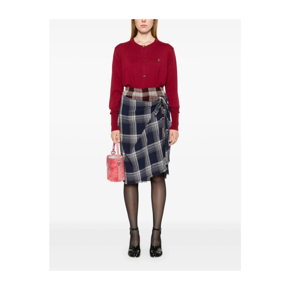 Vivienne Westwood Bordeaux Gebreide Trui met Orb Logo Red Dames