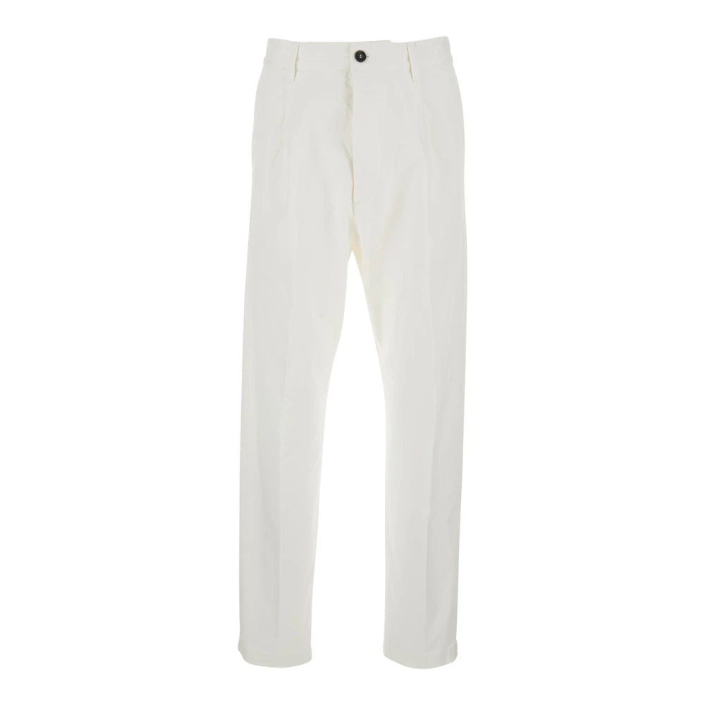 Dsquared2 Witte katoenen vijf-pocket broek met logo White Heren