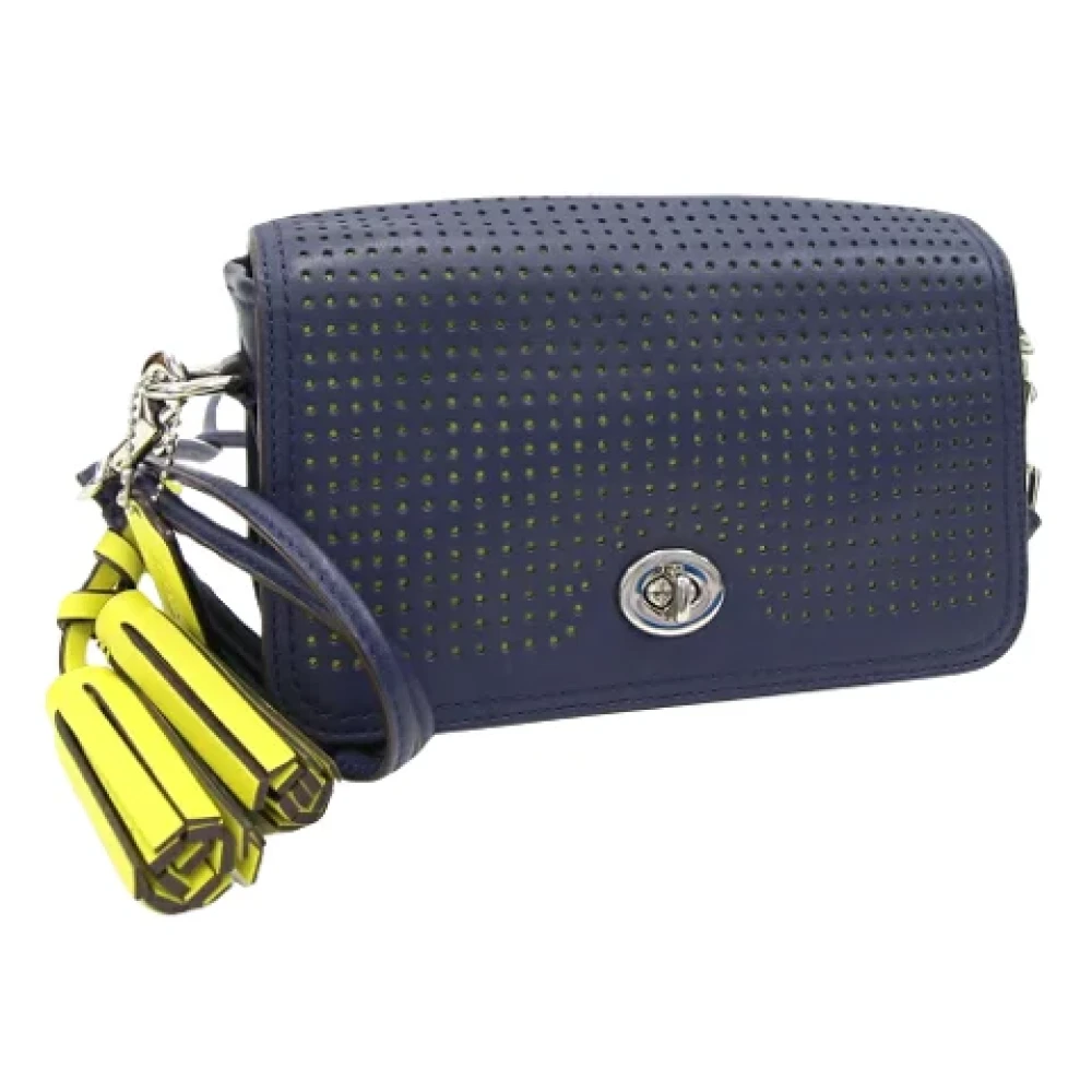 Coach Pre-owned Leather clutches Blue Dames