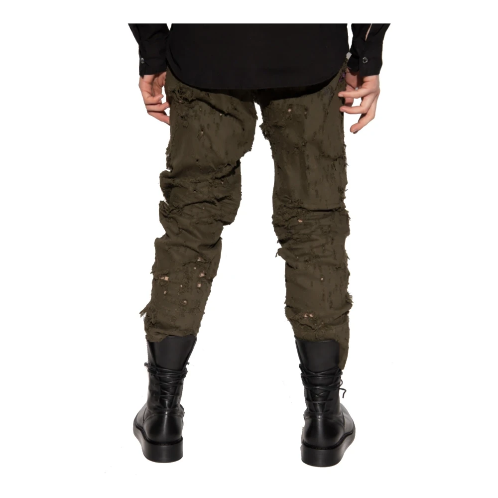 Dsquared2 Aviator Relaxte Katoenen Broek Green Heren