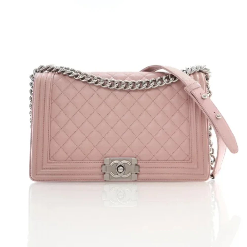 Chanel Vintage Pre-owned Leather chanel-bags Pink Dames