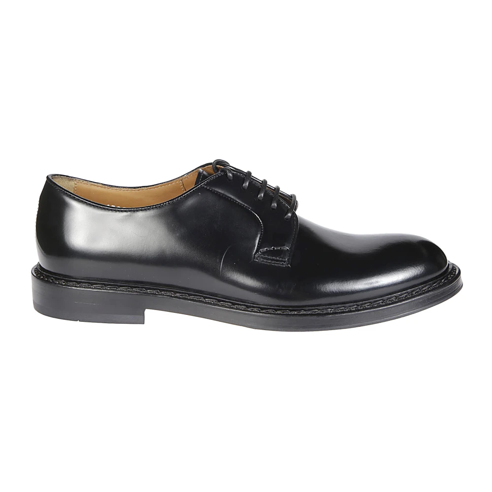 Doucal's Men's Black Stylish Derby Lace-Up Shoes For - Laced Shoes - 9 1/2 Uk - Shoes