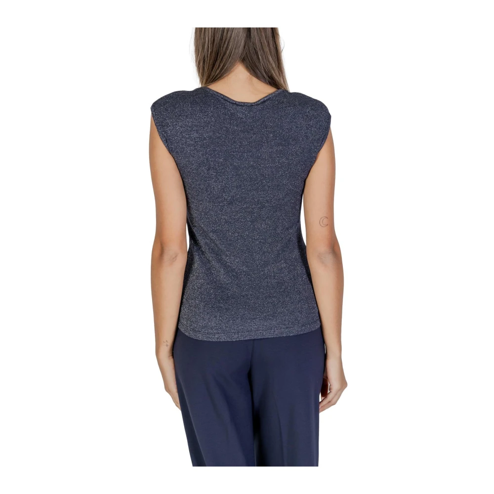 Street One Blauwe Effen Tanktop Blue Dames