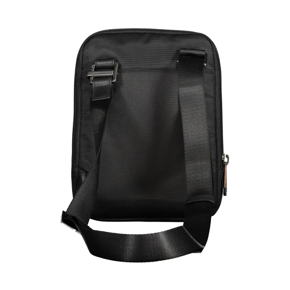 Piquadro Zwarte Heren Schoudertas Stijl Black Heren