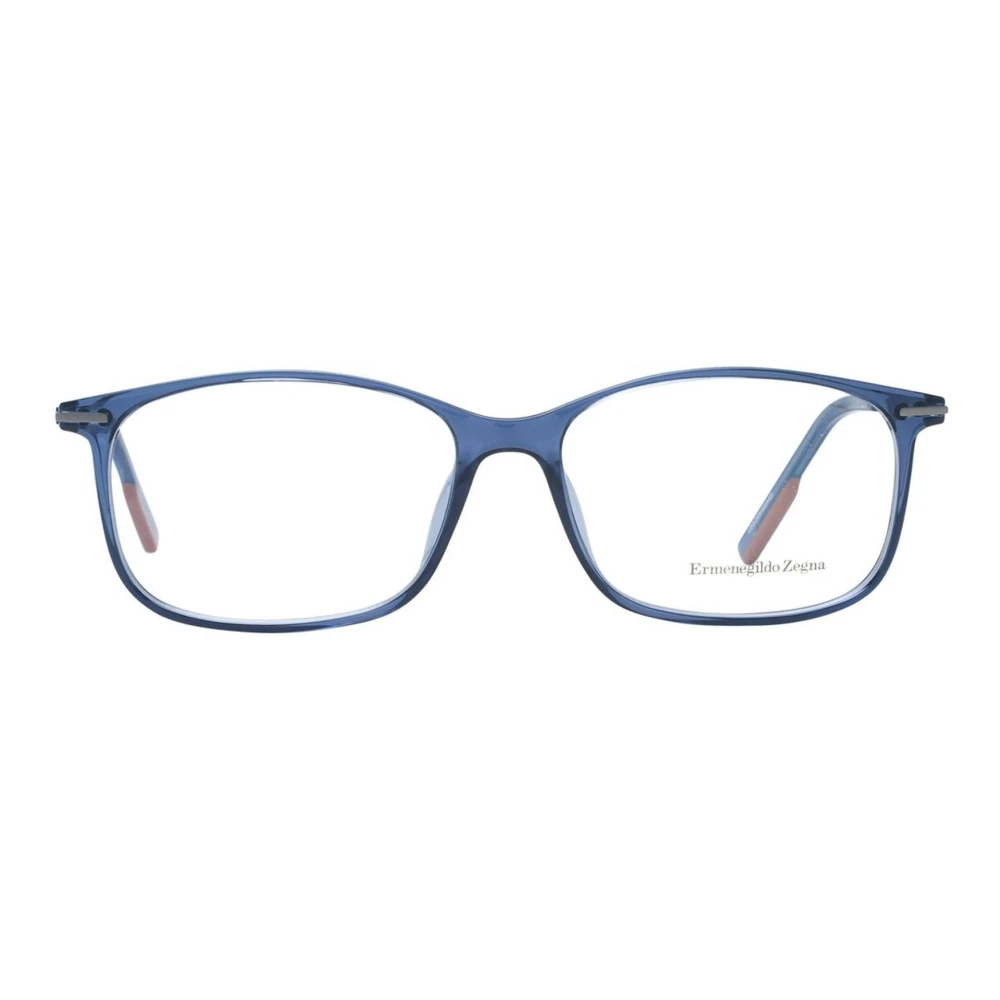 Ermenegildo Zegna Blauwe Rechthoekige Optische Brillen Blue Heren