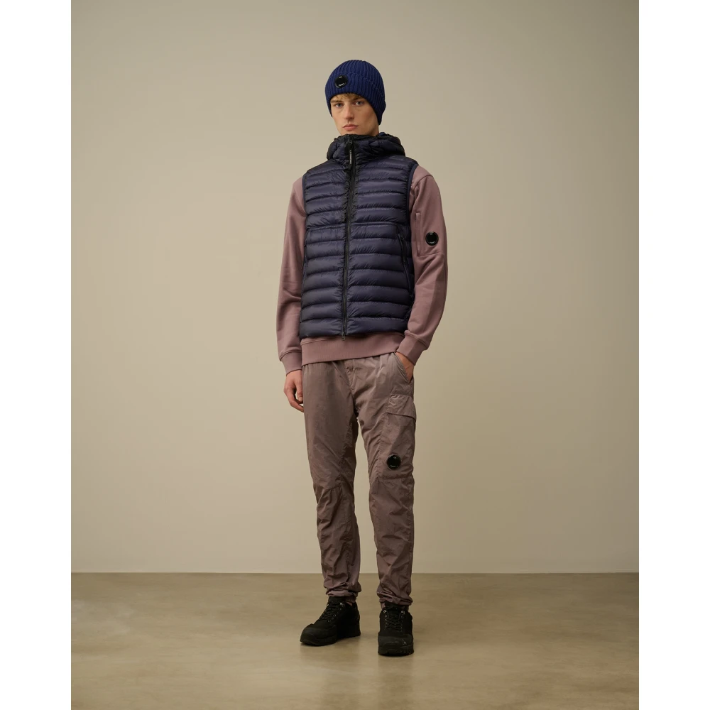 C.P. Company Blauwe Shell Goggle Donsvest Blue Heren