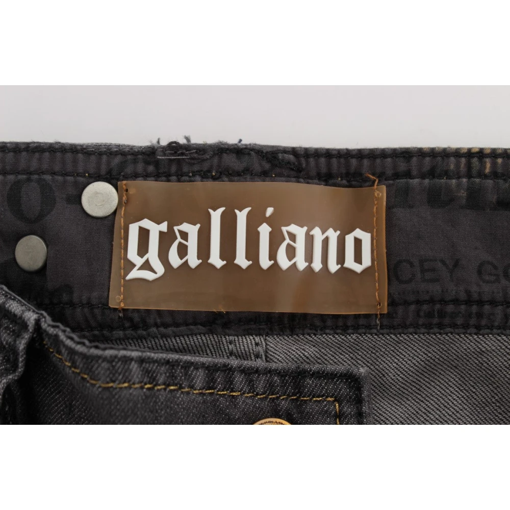 John Galliano Grijze Wash Slim Fit Stretch Jeans Gray Dames