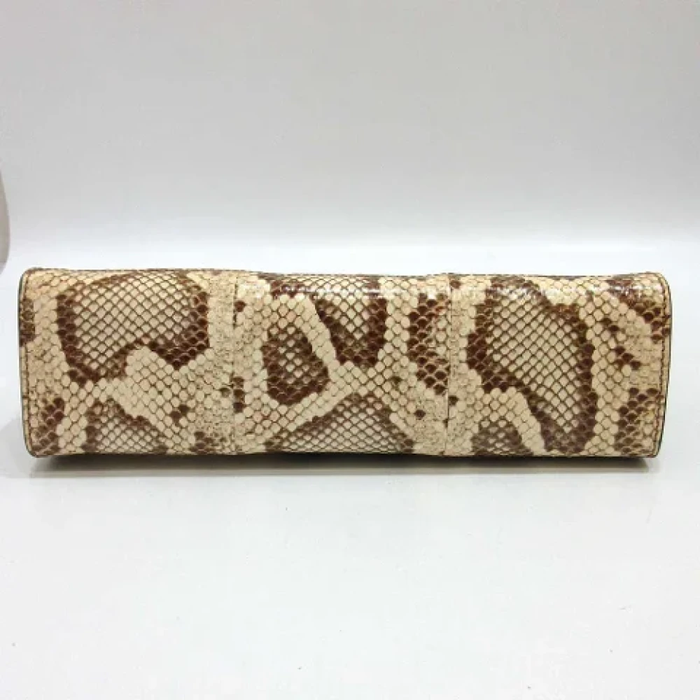 Gucci Vintage Pre-owned Fabric gucci-bags Beige Dames