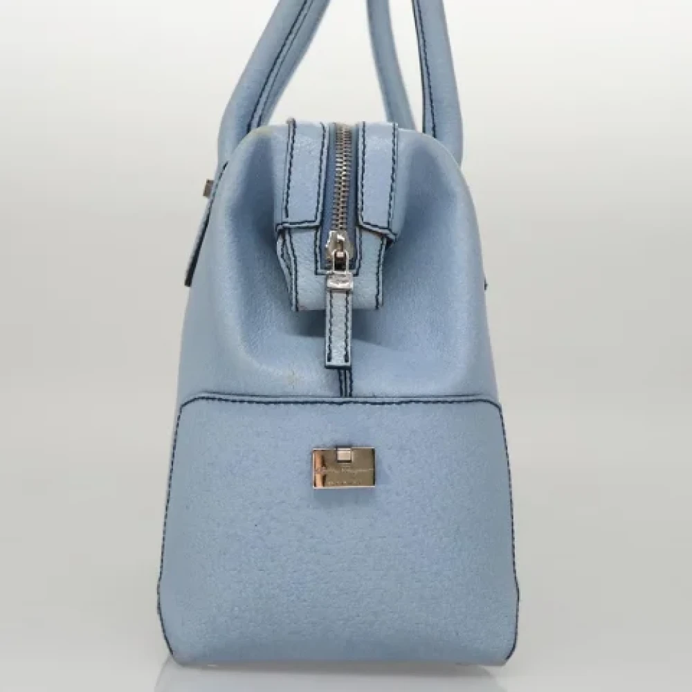 Salvatore Ferragamo Pre-owned Leather handbags Blue Dames
