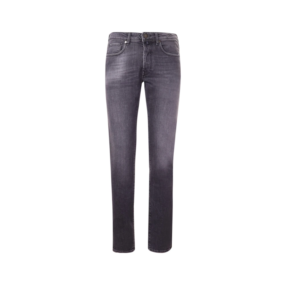 Incotex Slim Fit Grijze Jeans met Logo Gray Heren