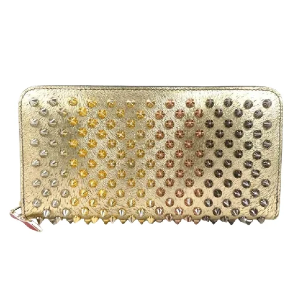 Christian Louboutin Pre-owned Leather wallets Yellow Dames