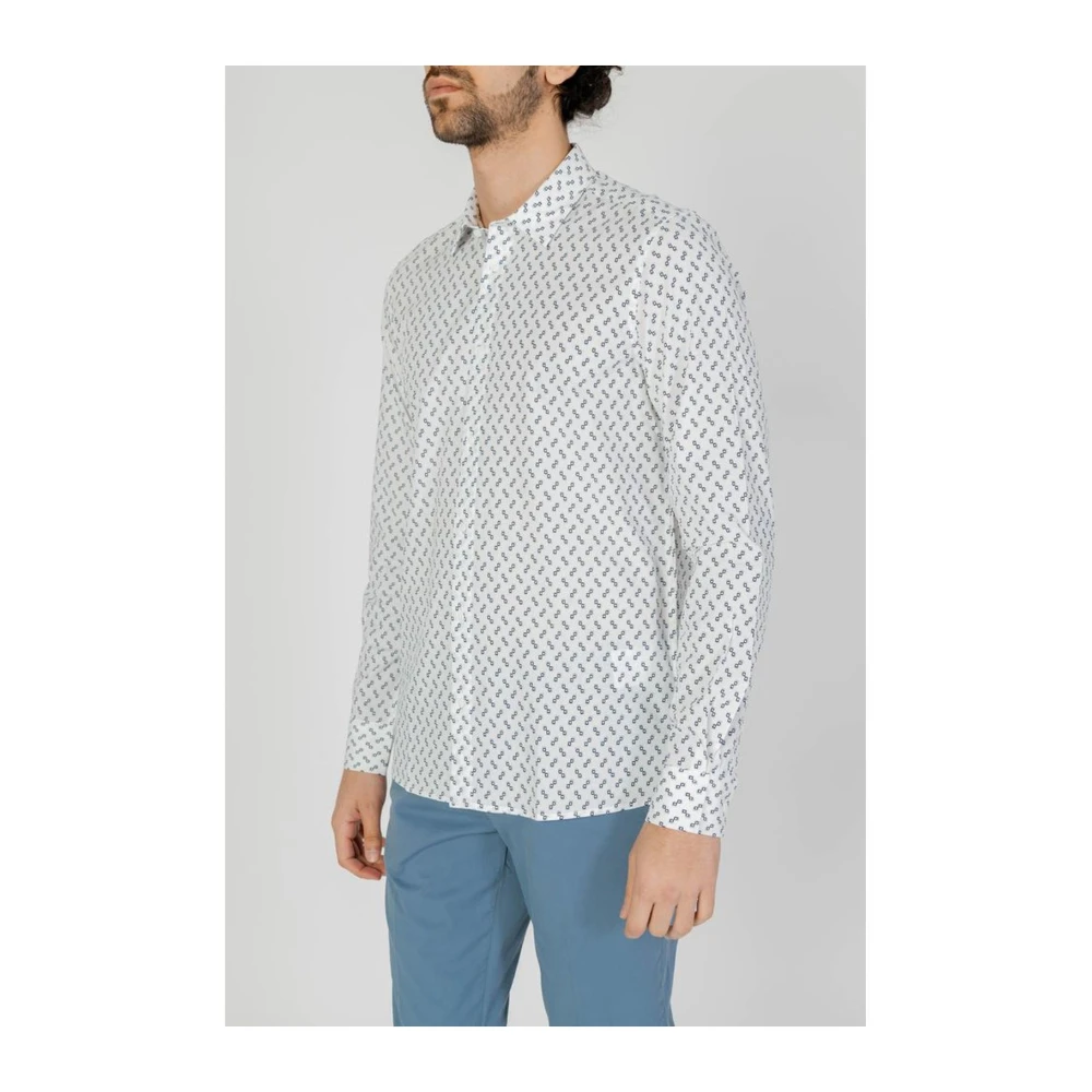 Antony Morato Witte Katoenen Overhemd Lange Mouw White Heren