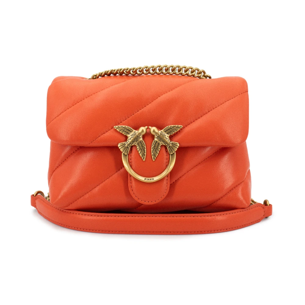 Pinko Gewatteerde Love Birds Mini Tas Red Dames