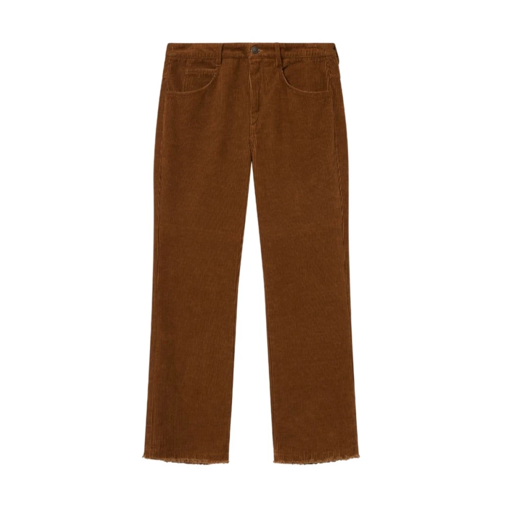 Marant Étoile Vrouw Beige Broeken Dames, Xs, Rechte Broek