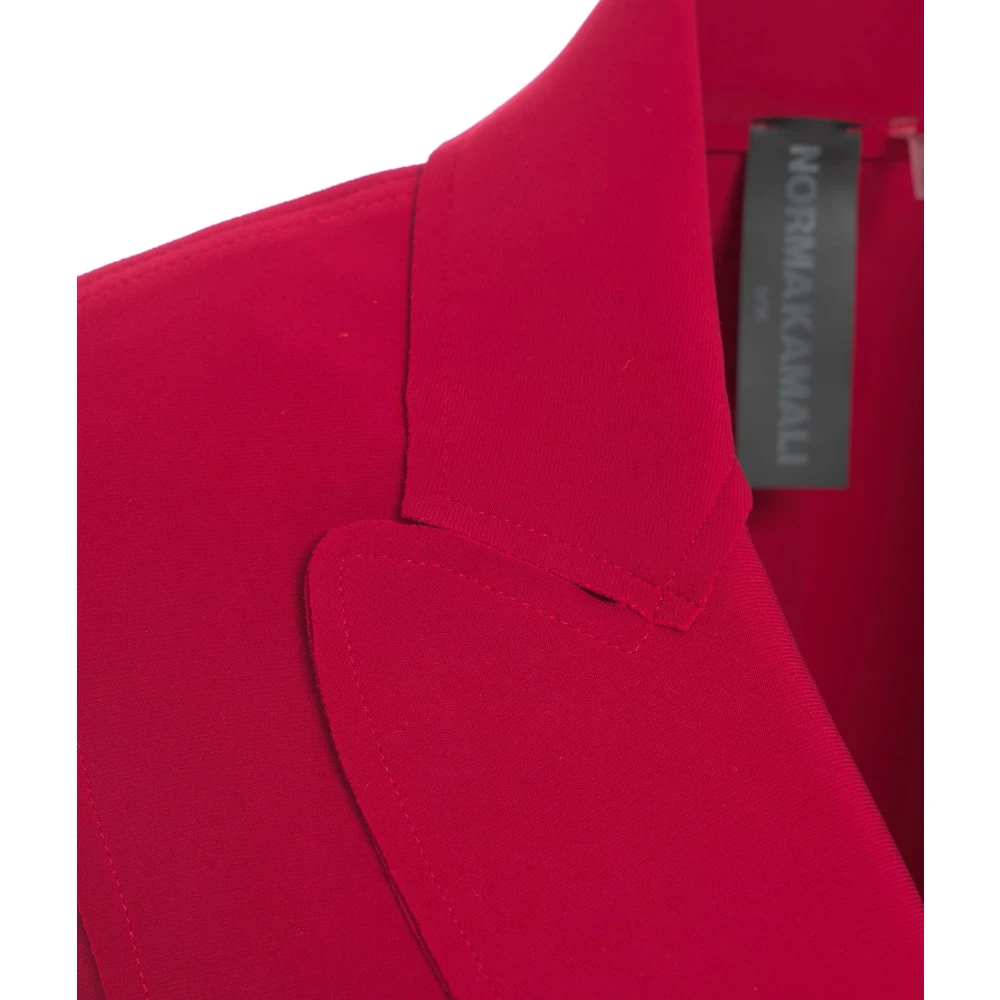 Norma Kamali Rode Blazer met Piek Revers Red Dames