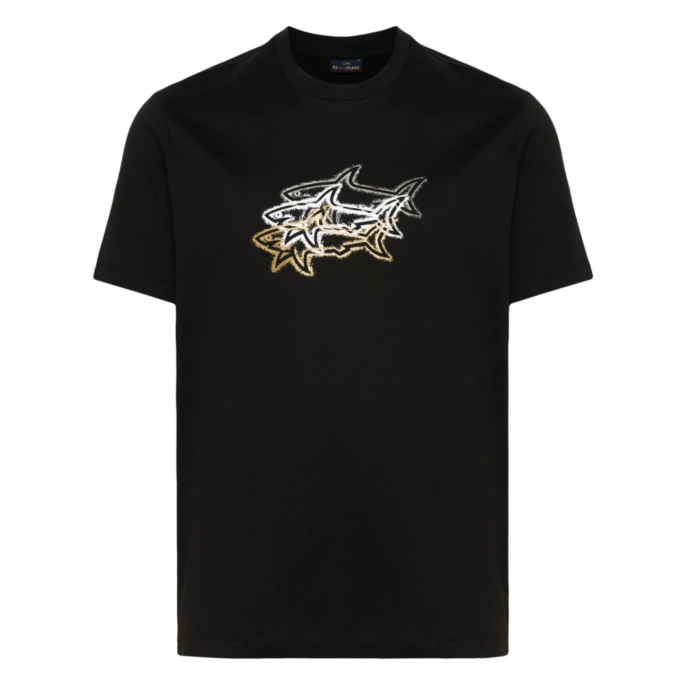 PAUL & SHARK Biologisch katoenen T-shirt Black Heren