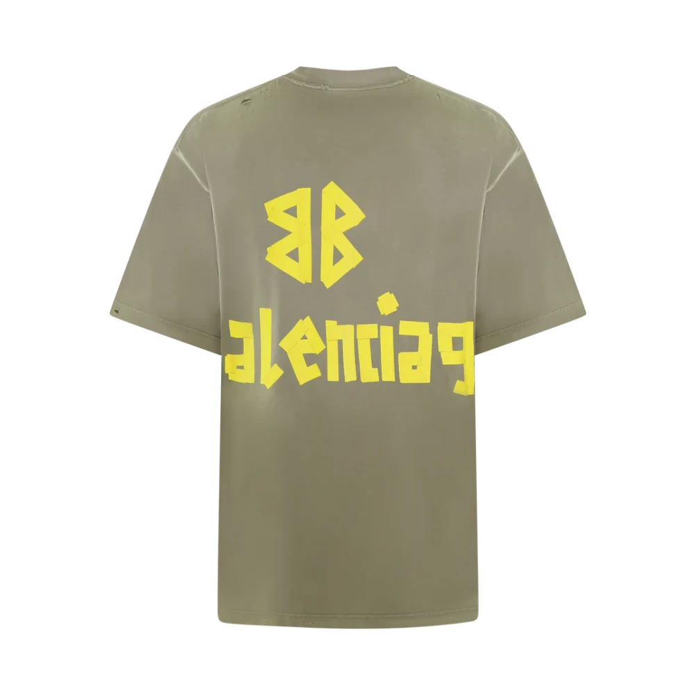 Balenciaga Heren Medium Fit Stijlvol Shirt Green Heren