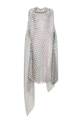 Asymmetric Prickig Kort Klänning