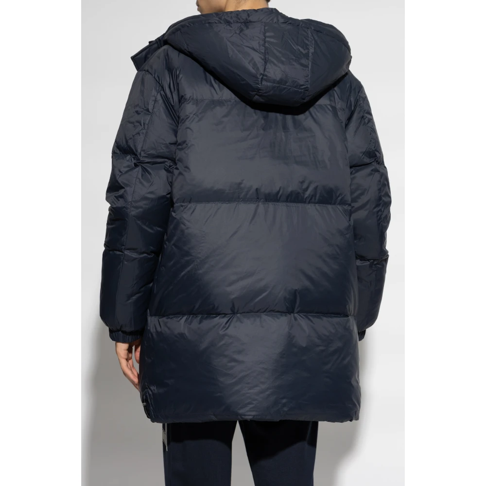 Yves Salomon Omkeerbare jas met capuchon Black Heren