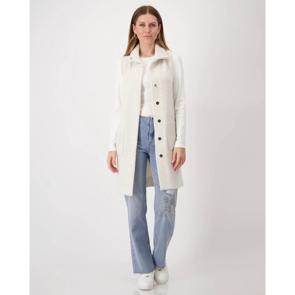 monari Stijlvolle Vest 807866 Beige Dames