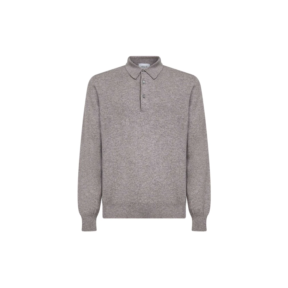 D4.0 Mannelijk Grijs Tops Heren, 2XL, Wol, Poloshirt Trui
