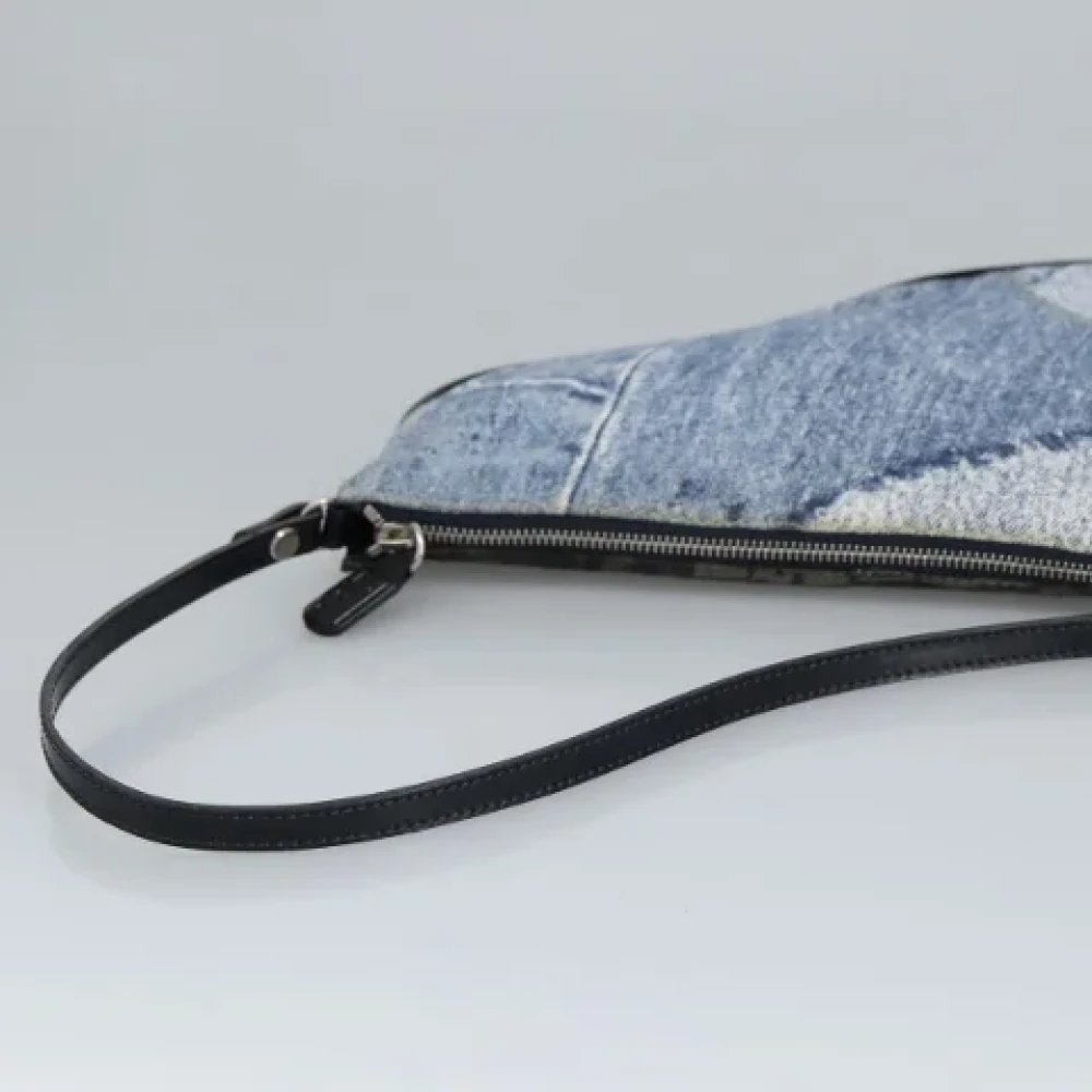 Dior Vintage Pre-owned Canvas clutches Blue Dames