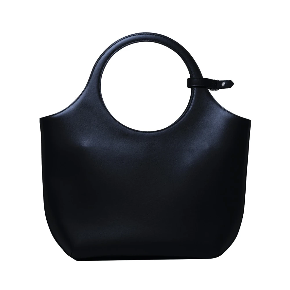 Courrèges Svart Läder Axelväska