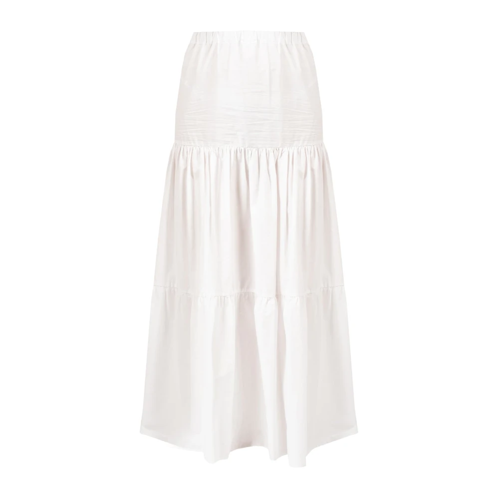 Pinko Elegant Maxi Kjol White, Dam