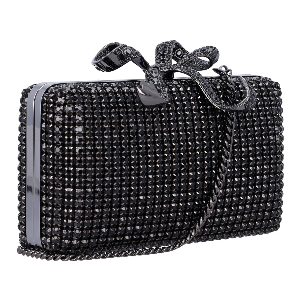 Self Portrait Kristal Diamanté Box Clutch Black Dames
