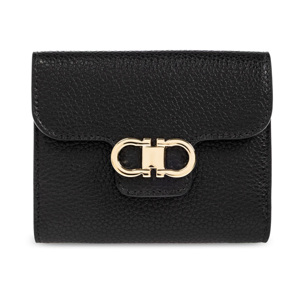 Ferragamo Women's Black Wallets & Cardholders, One Size, Leather Wallet