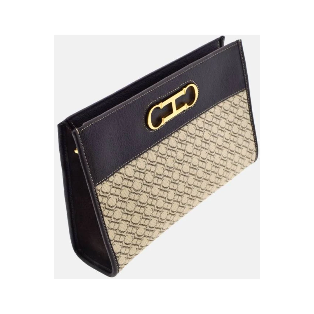 Carolina Herrera Gouden Initialen Insignia Clutch Multicolor Dames