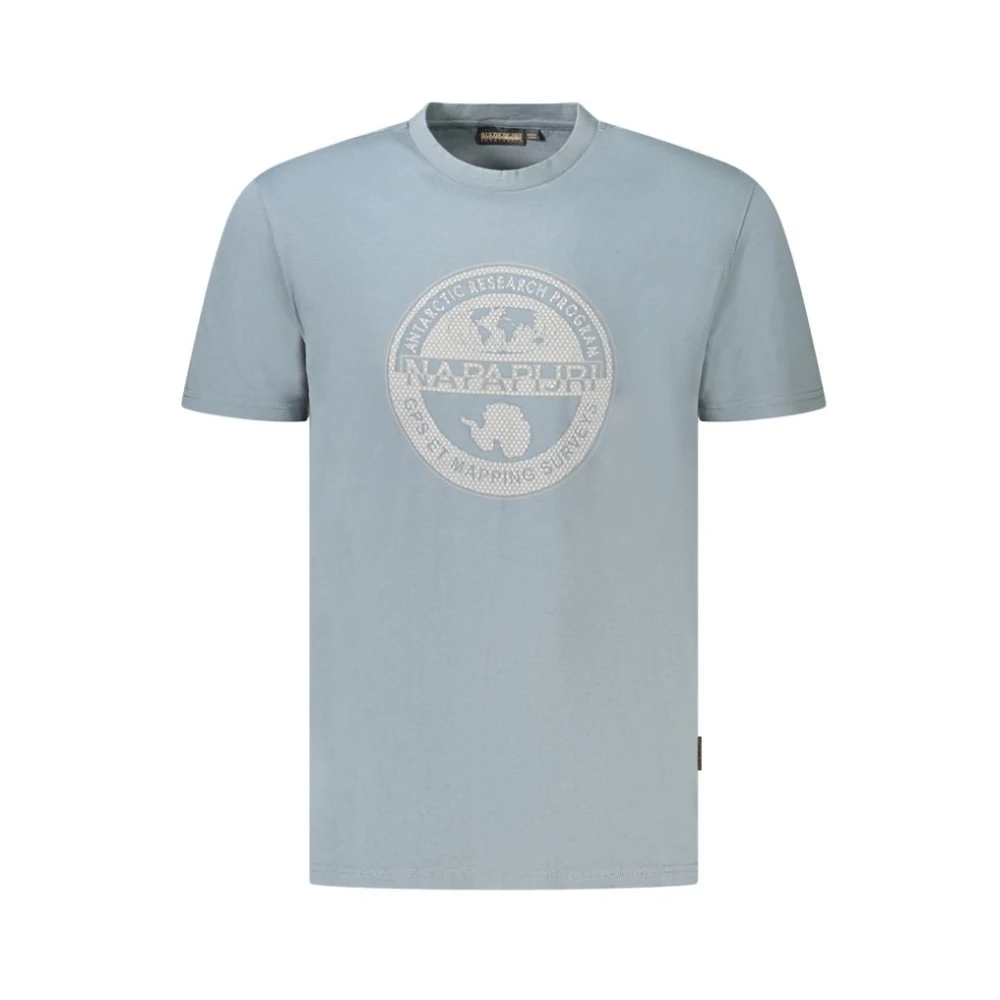 Napapijri Men's Gray Cotton T-Shirt