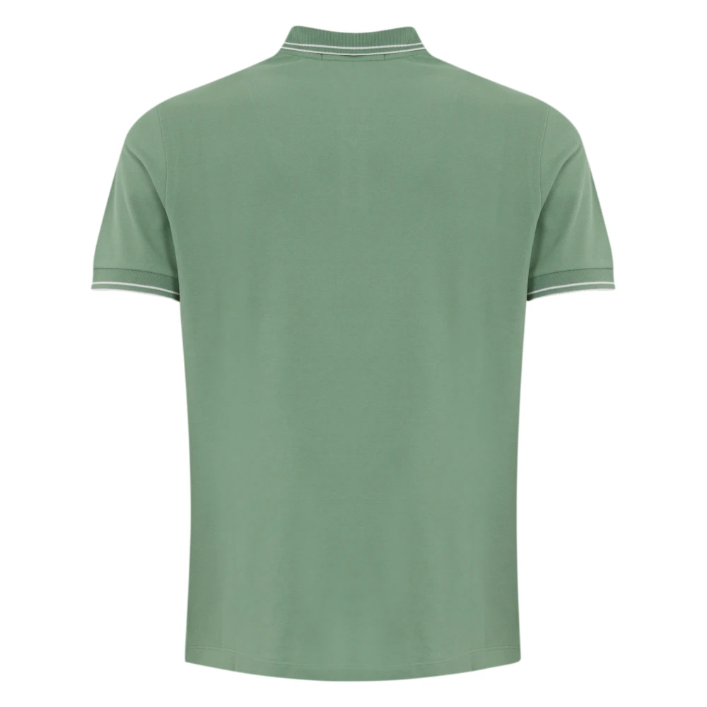 Stone Island Groene Katoenen Poloshirt Slim Fit Green Heren