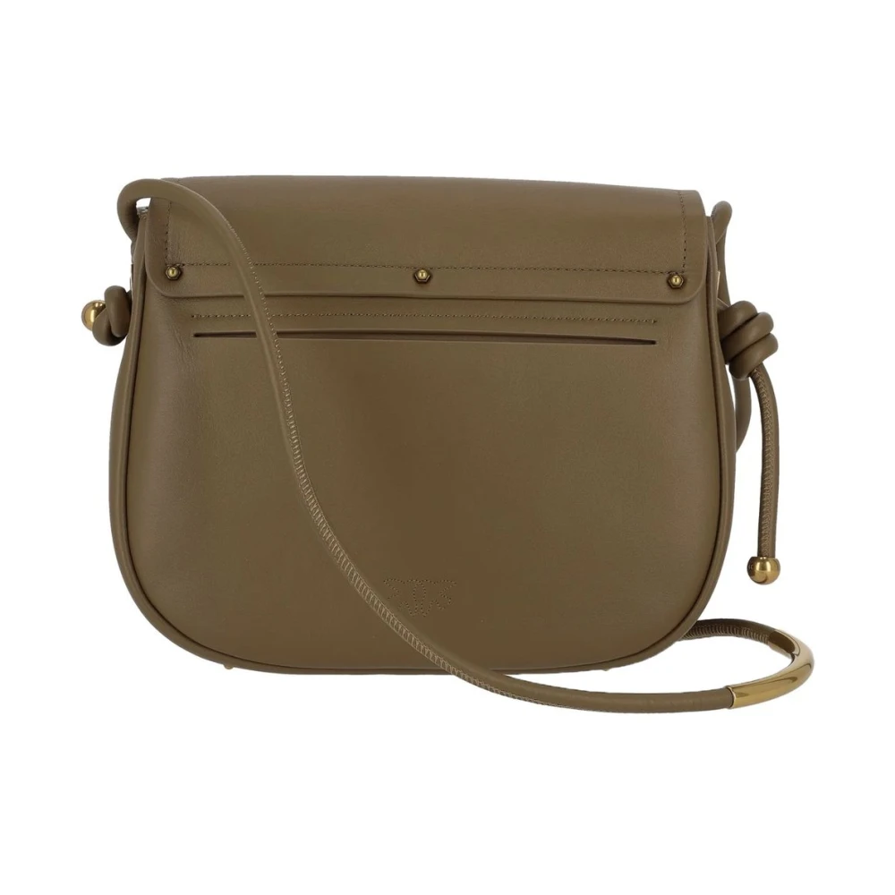 pinko Groene Lederen Crossbody Tas Green Dames