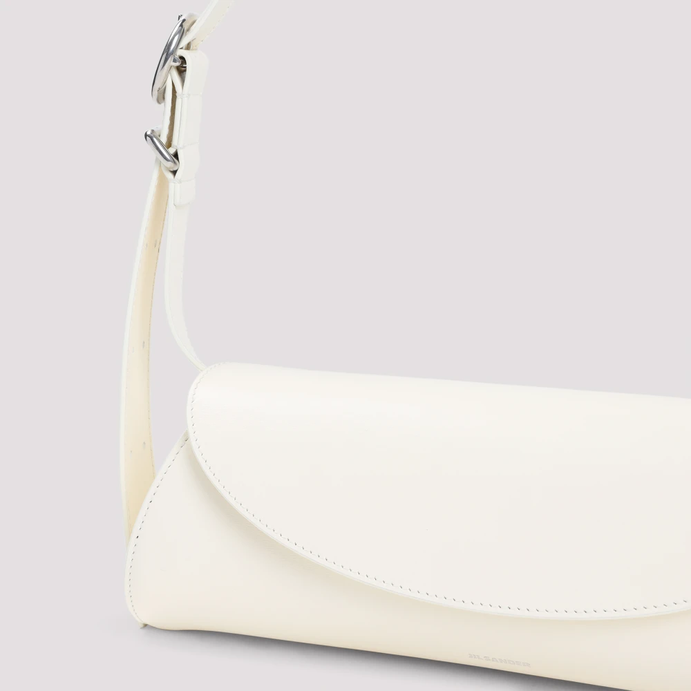 Jil Sander Witte Leren Handtas White Dames
