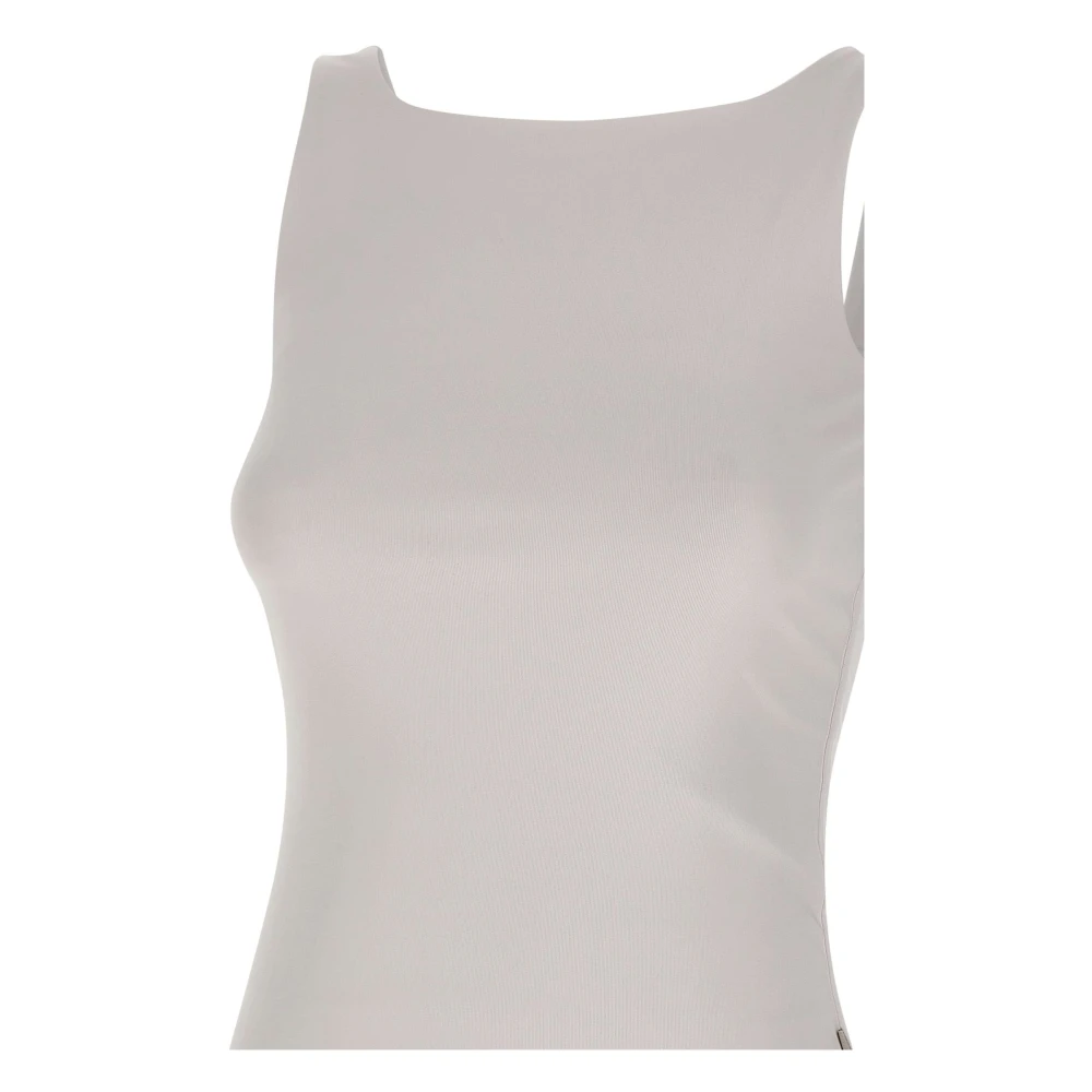 Remain Birger Christensen Witte Jersey Top Mouwloos Regular Fit White Dames