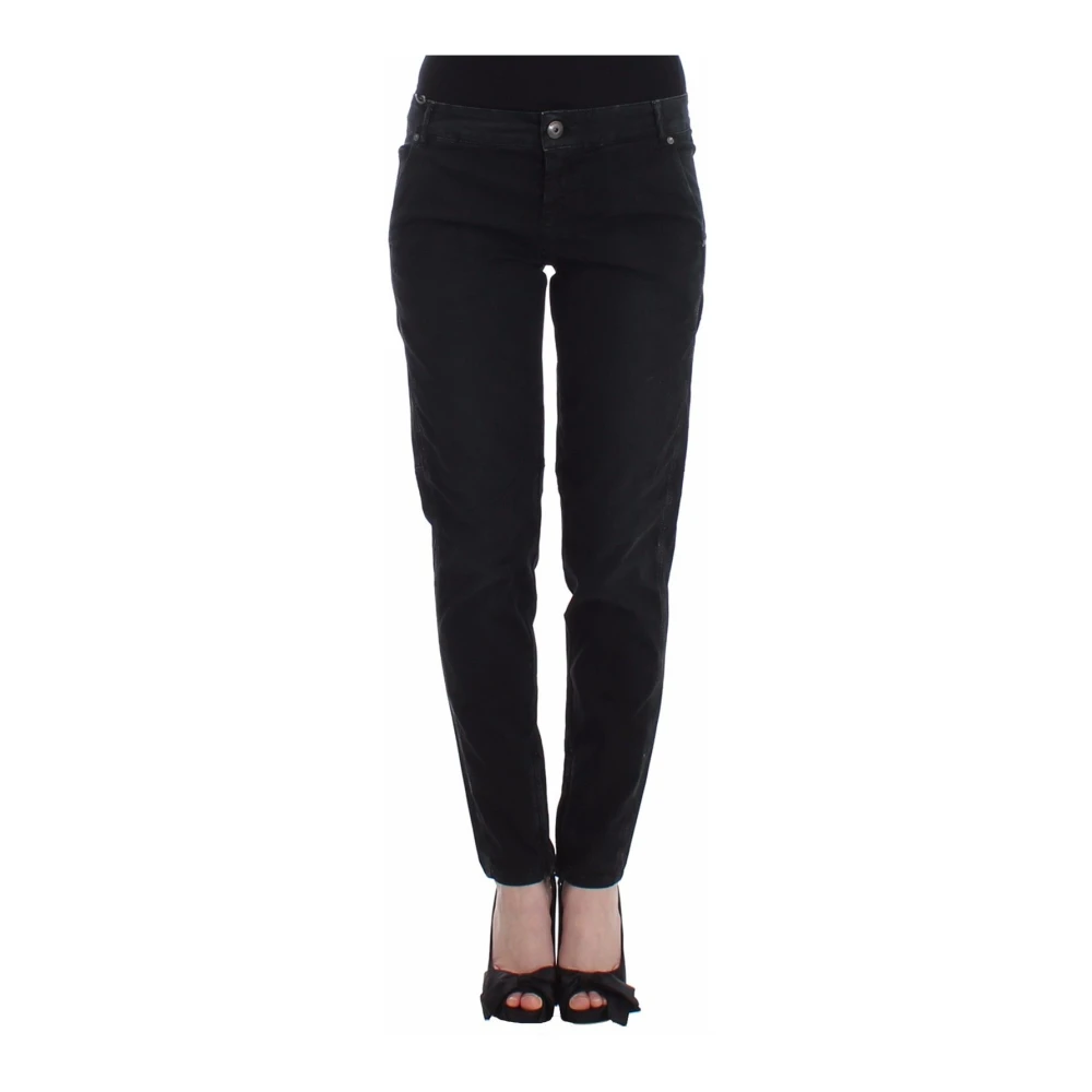 Ermanno Scervino Women's Black Skinny Leg Designer Jeans - Slim Fit Jeans - W26 - Jeans