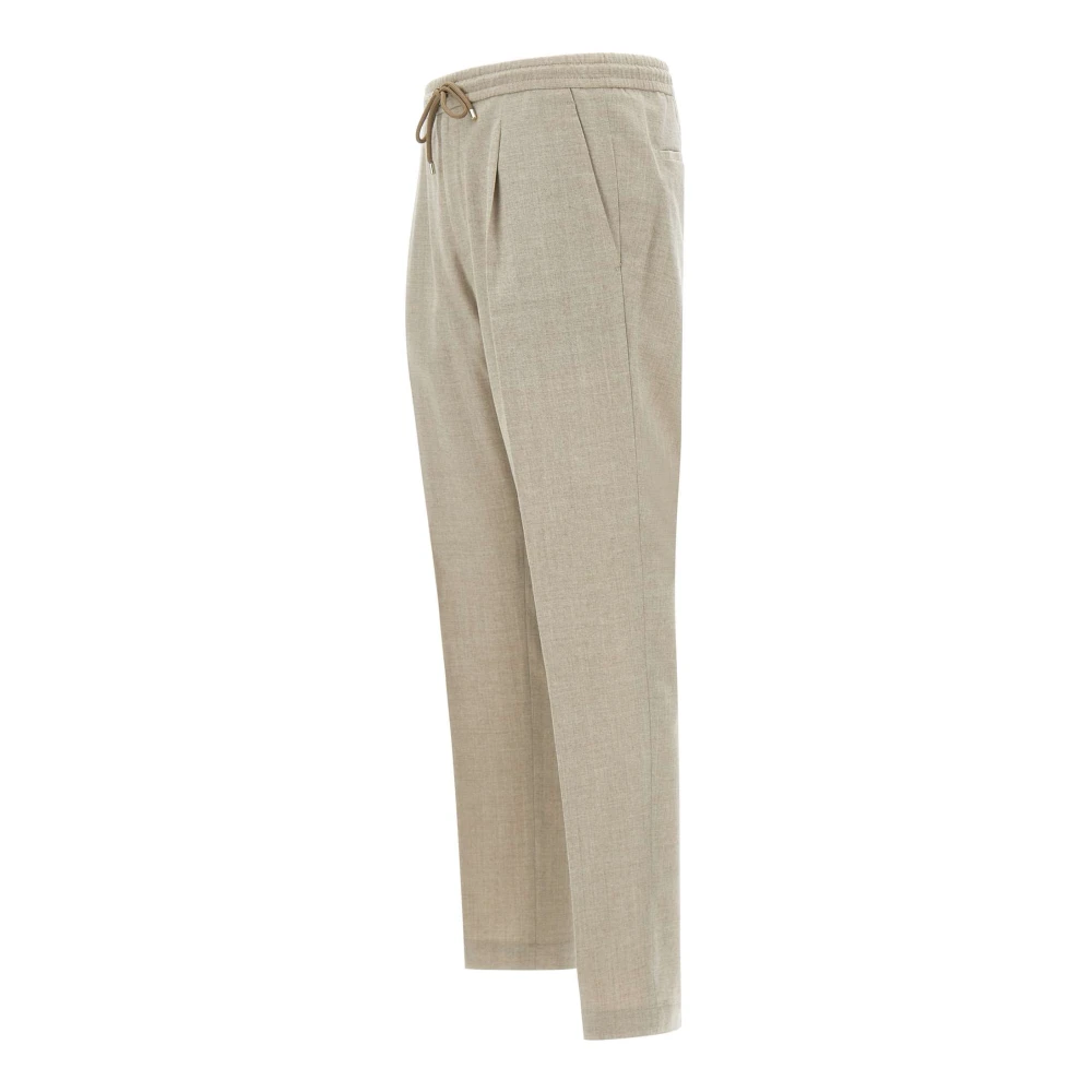 Briglia Heren Flanellen Broek Beige Heren