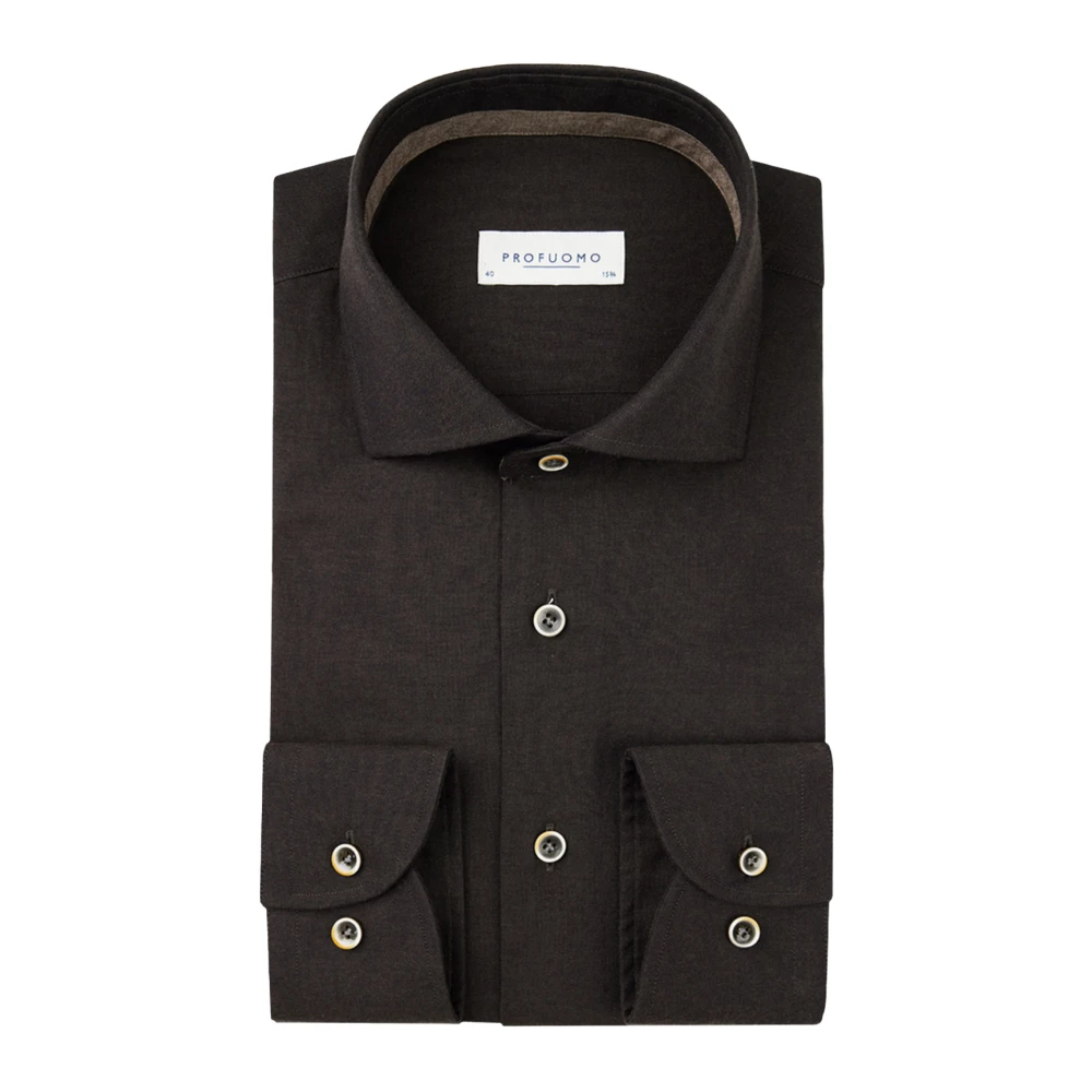 Profuomo Bruine zakelijke overhemd Brown Heren